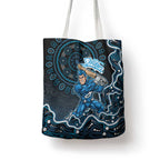 Adelaide Strikers Cricket Mascot Tote Bag Aboriginal Dot Art Blue And Black Tribal Pattern