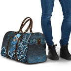 Adelaide Strikers Cricket Mascot Travel Bag Aboriginal Dot Art Blue And Black Tribal Pattern