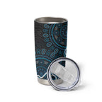 Adelaide Strikers Cricket Mascot Tumbler Cup Aboriginal Dot Art Blue And Black Tribal Pattern