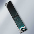 Brisbane Heat Cricket Mascot Auto Sun Shade Aboriginal Dot Art Cyan And Black Tribal Pattern