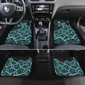Brisbane Heat Cricket Mascot Car Mats Aboriginal Dot Art Cyan And Black Tribal Pattern