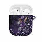 Hobart Hurricanes Cricket Mascot AirPods Case Aboriginal Dot Art Purple And Black Tribal Pattern