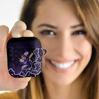 Hobart Hurricanes Cricket Mascot AirPods Case Aboriginal Dot Art Purple And Black Tribal Pattern