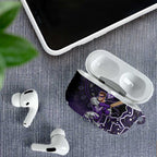 Hobart Hurricanes Cricket Mascot AirPods Case Aboriginal Dot Art Purple And Black Tribal Pattern