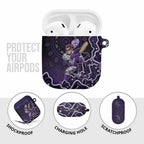 Hobart Hurricanes Cricket Mascot AirPods Case Aboriginal Dot Art Purple And Black Tribal Pattern