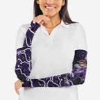 Hobart Hurricanes Cricket Mascot Arm Sleeves Aboriginal Dot Art Purple And Black Tribal Pattern