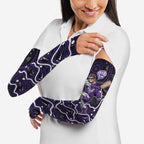 Hobart Hurricanes Cricket Mascot Arm Sleeves Aboriginal Dot Art Purple And Black Tribal Pattern