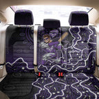 Hobart Hurricanes Cricket Mascot Back Car Seat Cover Aboriginal Dot Art Purple And Black Tribal Pattern