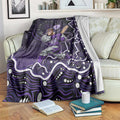 Hobart Hurricanes Cricket Mascot Blanket Aboriginal Dot Art Purple And Black Tribal Pattern