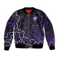 Hobart Hurricanes Cricket Mascot Bomber Jacket Aboriginal Dot Art Purple And Black Tribal Pattern