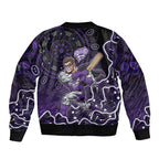 Hobart Hurricanes Cricket Mascot Bomber Jacket Aboriginal Dot Art Purple And Black Tribal Pattern