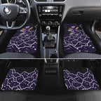 Hobart Hurricanes Cricket Mascot Car Mats Aboriginal Dot Art Purple And Black Tribal Pattern