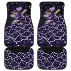 Hobart Hurricanes Cricket Mascot Car Mats Aboriginal Dot Art Purple And Black Tribal Pattern