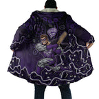 Hobart Hurricanes Cricket Mascot Cloak Aboriginal Dot Art Purple And Black Tribal Pattern