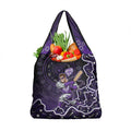 Hobart Hurricanes Cricket Mascot Grocery Bag Aboriginal Dot Art Purple And Black Tribal Pattern