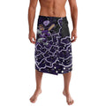 Hobart Hurricanes Cricket Mascot Lavalava Aboriginal Dot Art Purple And Black Tribal Pattern