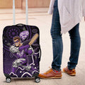 Hobart Hurricanes Cricket Mascot Luggage Cover Aboriginal Dot Art Purple And Black Tribal Pattern