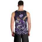 Hobart Hurricanes Cricket Mascot Men Tank Top Aboriginal Dot Art Purple And Black Tribal Pattern