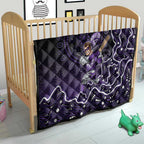 Hobart Hurricanes Cricket Mascot Quilt Aboriginal Dot Art Purple And Black Tribal Pattern