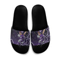 Hobart Hurricanes Cricket Mascot Slide Sandals Aboriginal Dot Art Purple And Black Tribal Pattern