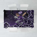 Hobart Hurricanes Cricket Mascot Tablecloth Aboriginal Dot Art Purple And Black Tribal Pattern