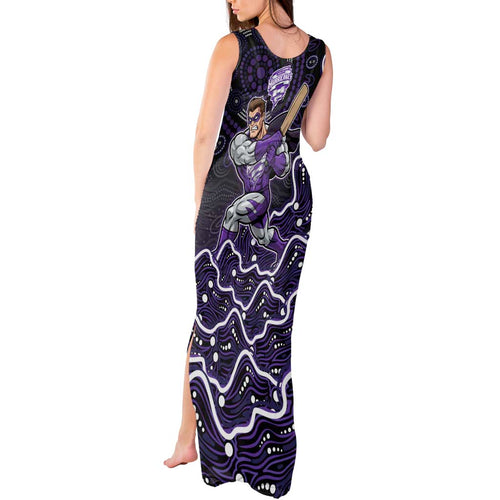 Hobart Hurricanes Cricket Mascot Tank Maxi Dress Aboriginal Dot Art Purple And Black Tribal Pattern
