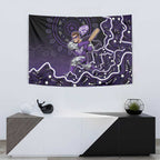 Hobart Hurricanes Cricket Mascot Tapestry Aboriginal Dot Art Purple And Black Tribal Pattern