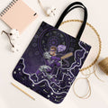 Hobart Hurricanes Cricket Mascot Tote Bag Aboriginal Dot Art Purple And Black Tribal Pattern