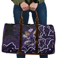 Hobart Hurricanes Cricket Mascot Travel Bag Aboriginal Dot Art Purple And Black Tribal Pattern