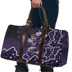 Hobart Hurricanes Cricket Mascot Travel Bag Aboriginal Dot Art Purple And Black Tribal Pattern