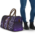 Hobart Hurricanes Cricket Mascot Travel Bag Aboriginal Dot Art Purple And Black Tribal Pattern