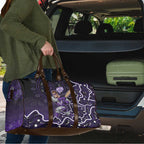 Hobart Hurricanes Cricket Mascot Travel Bag Aboriginal Dot Art Purple And Black Tribal Pattern