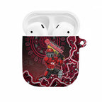 Melbourne Renegades Cricket Mascot AirPods Case Aboriginal Dot Art Red And Black Tribal Pattern