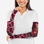 Melbourne Renegades Cricket Mascot Arm Sleeves Aboriginal Dot Art Red And Black Tribal Pattern