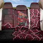 Melbourne Renegades Cricket Mascot Back Car Seat Cover Aboriginal Dot Art Red And Black Tribal Pattern