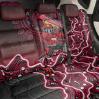 Melbourne Renegades Cricket Mascot Back Car Seat Cover Aboriginal Dot Art Red And Black Tribal Pattern