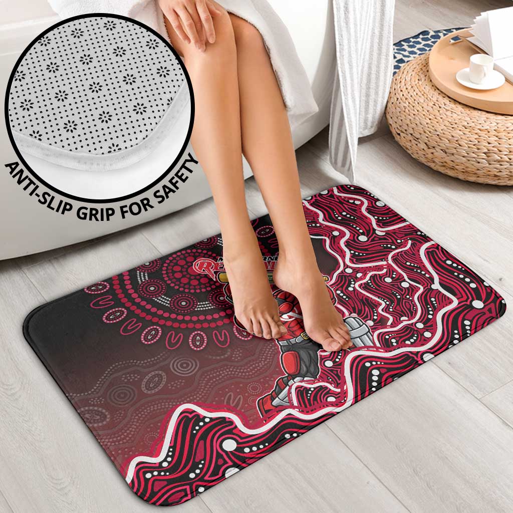 Melbourne Renegades Cricket Mascot Bathroom Set Aboriginal Dot Art Red And Black Tribal Pattern
