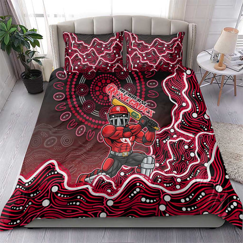 Melbourne Renegades Cricket Mascot Bedding Set Aboriginal Dot Art Red And Black Tribal Pattern