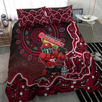 Melbourne Renegades Cricket Mascot Bedding Set Aboriginal Dot Art Red And Black Tribal Pattern