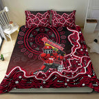 Melbourne Renegades Cricket Mascot Bedding Set Aboriginal Dot Art Red And Black Tribal Pattern