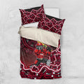 Melbourne Renegades Cricket Mascot Bedding Set Aboriginal Dot Art Red And Black Tribal Pattern