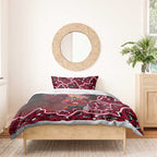 Melbourne Renegades Cricket Mascot Bedding Set Aboriginal Dot Art Red And Black Tribal Pattern