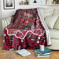 Melbourne Renegades Cricket Mascot Blanket Aboriginal Dot Art Red And Black Tribal Pattern