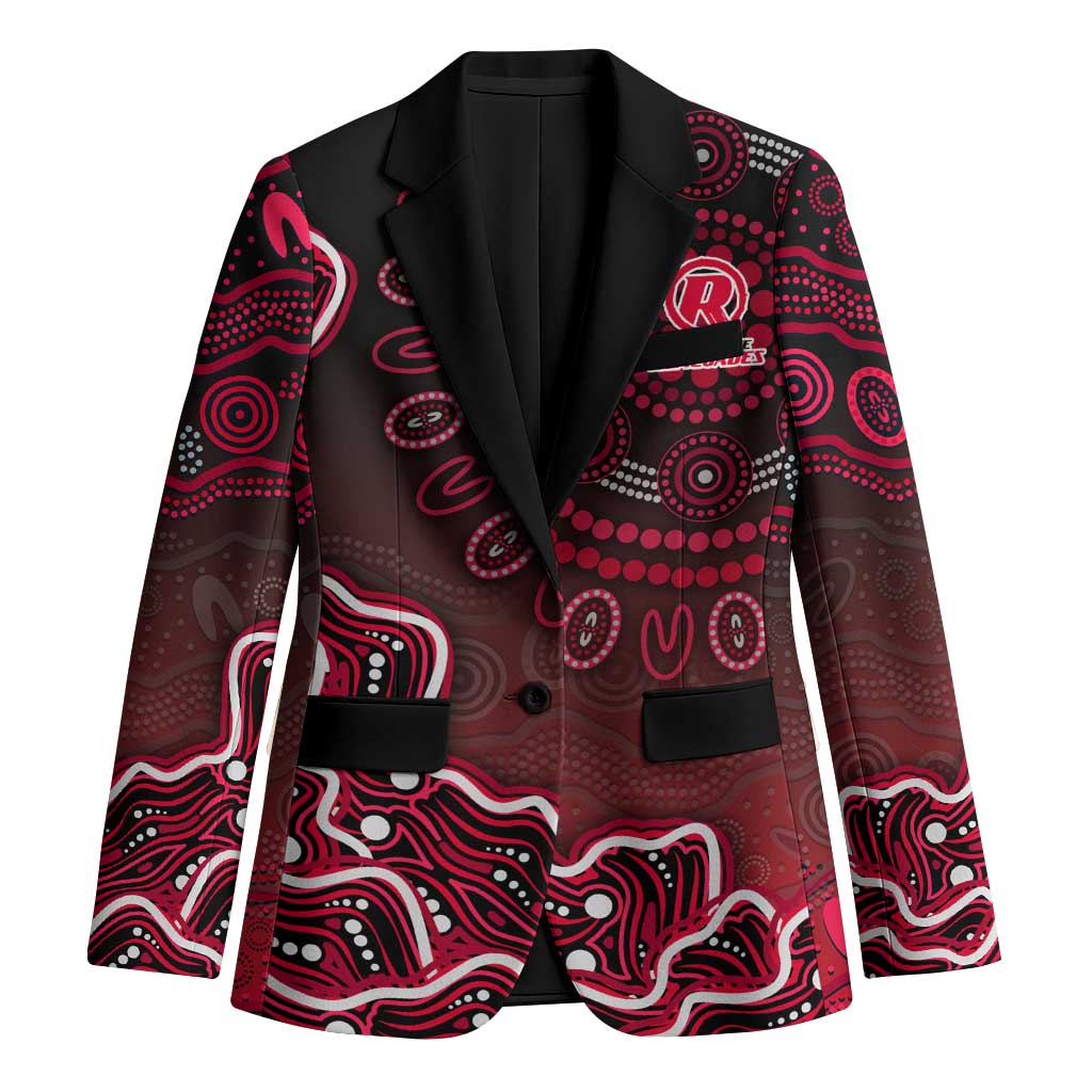 Melbourne Renegades Cricket Mascot Blazer Aboriginal Dot Art Red And Black Tribal Pattern