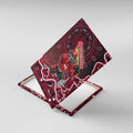 Melbourne Renegades Cricket Mascot Canvas Wall Art Aboriginal Dot Art Red And Black Tribal Pattern