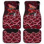 Melbourne Renegades Cricket Mascot Car Mats Aboriginal Dot Art Red And Black Tribal Pattern
