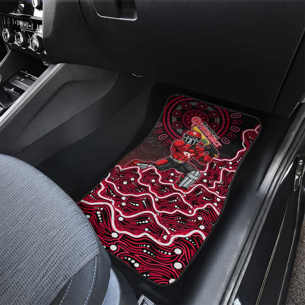 Melbourne Renegades Cricket Mascot Car Mats Aboriginal Dot Art Red And Black Tribal Pattern