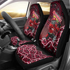 Melbourne Renegades Cricket Mascot Car Seat Cover Aboriginal Dot Art Red And Black Tribal Pattern