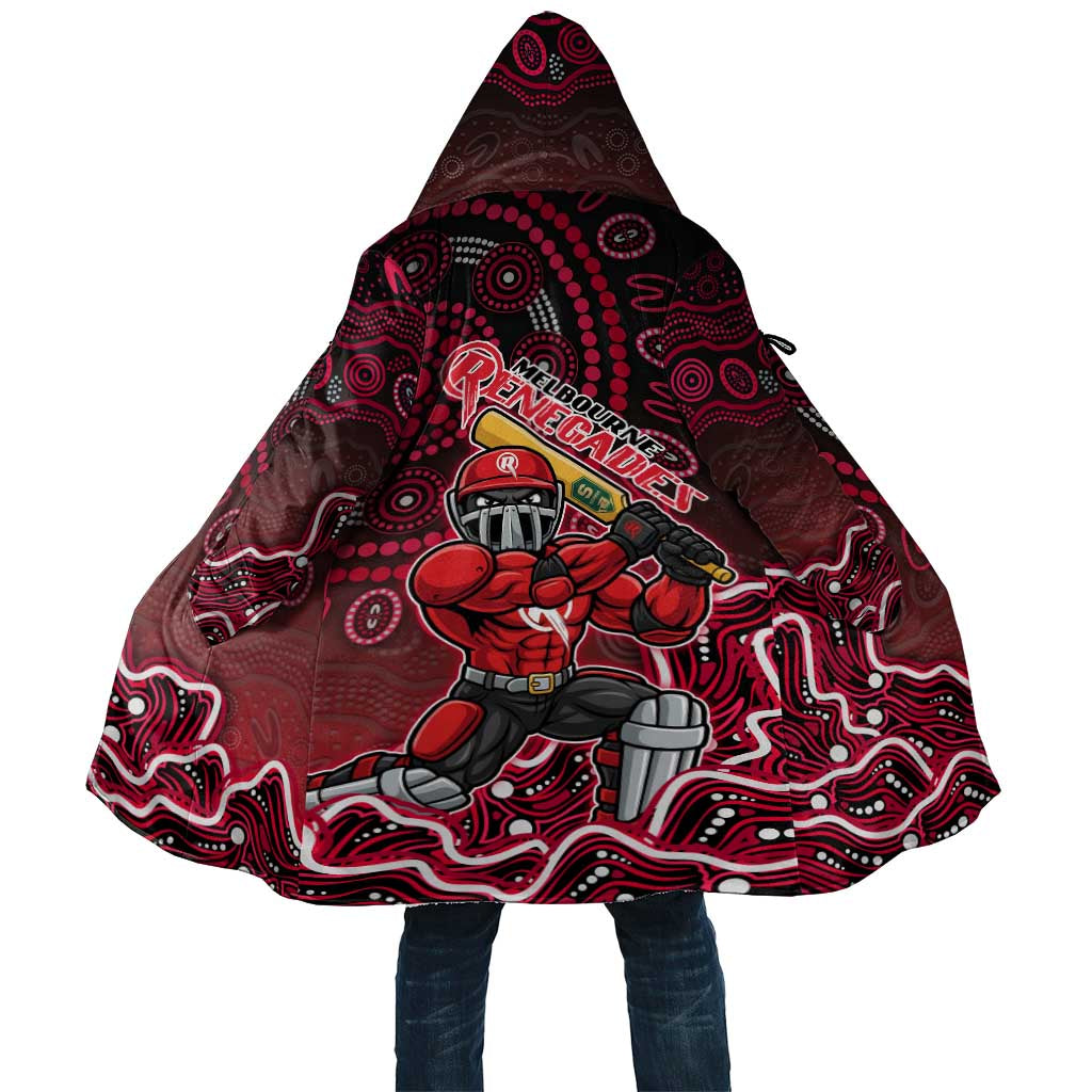 Melbourne Renegades Cricket Mascot Cloak Aboriginal Dot Art Red And Black Tribal Pattern