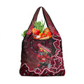 Melbourne Renegades Cricket Mascot Grocery Bag Aboriginal Dot Art Red And Black Tribal Pattern
